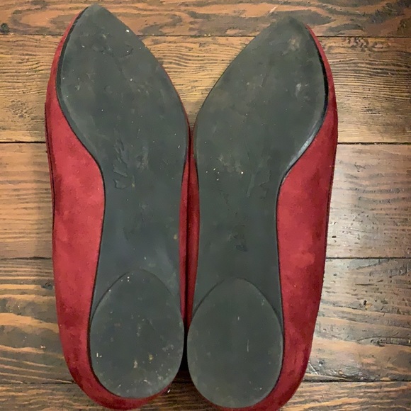 Burgundy sparkly heart Penny Loves Kenny flats - Picture 4 of 6